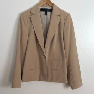Apostrophe Tan one button blazer size 12